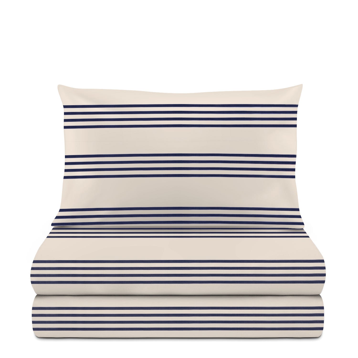 Completo letto singolo cotone righe blu