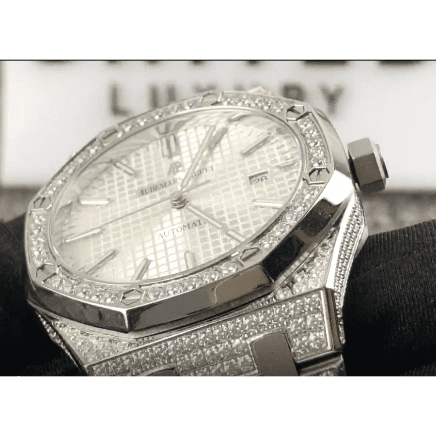 Audemars Piguet Royal Oak 15400 “Iced Out” Super Clone Perfect Clone Quality