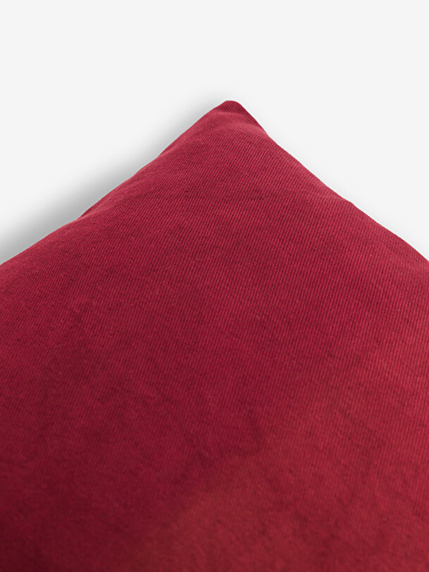 Coussin uni coton flamme prune 45x45 prune