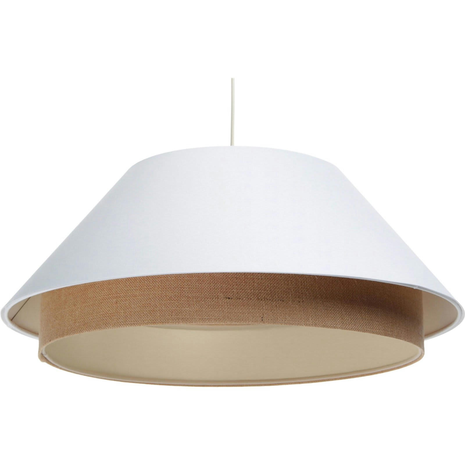 SENSEI - Suspension Tissu Blanc 60x60x25 cm