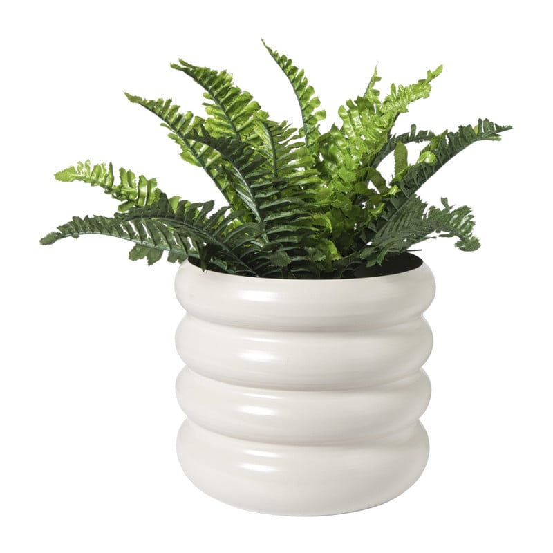 Bloempot bubbles groot - beige - &Oslash;19x18 cm