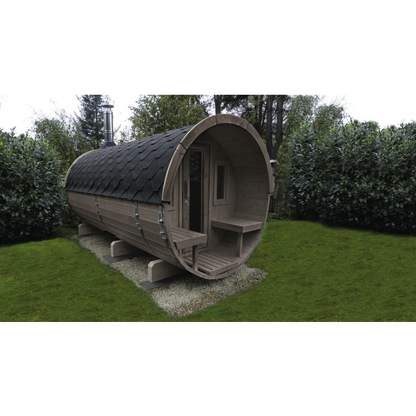 Fasssauna »Basic«, BxHxT: 205 x 210 x 400 cm, Fichtenholz