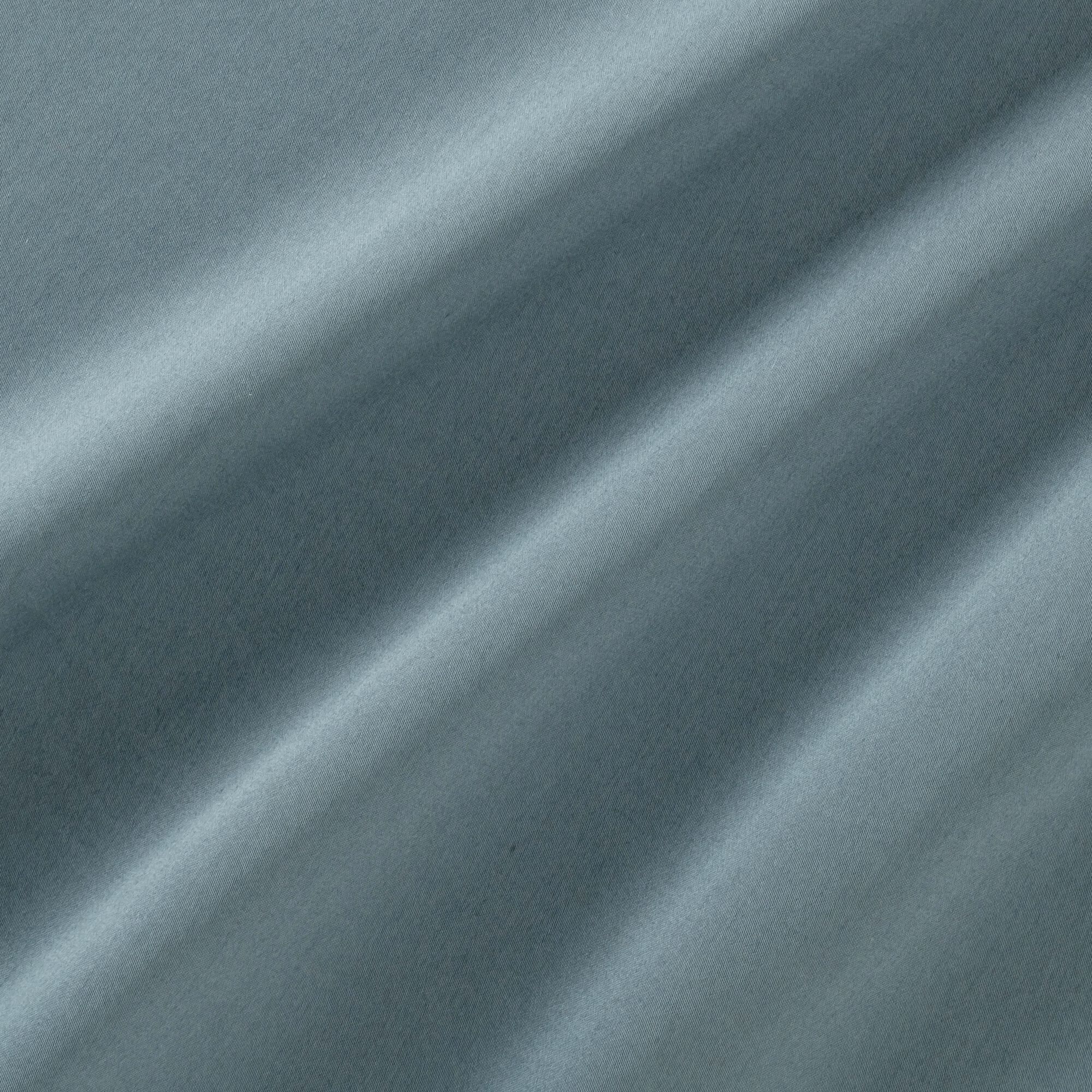 SATINE - Lot de 2 taies d'oreillers en satin lavé de 50x70cm - bleu orage