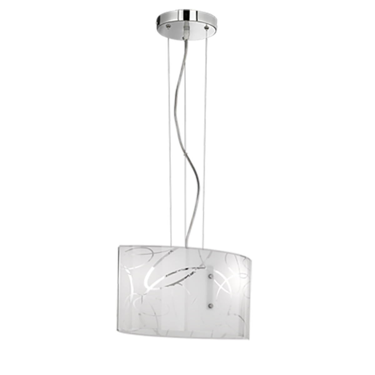 Lampa wisząca biała chromowana SPIRELLI 2xE27x40W wym: 150x40x20 cm Trio