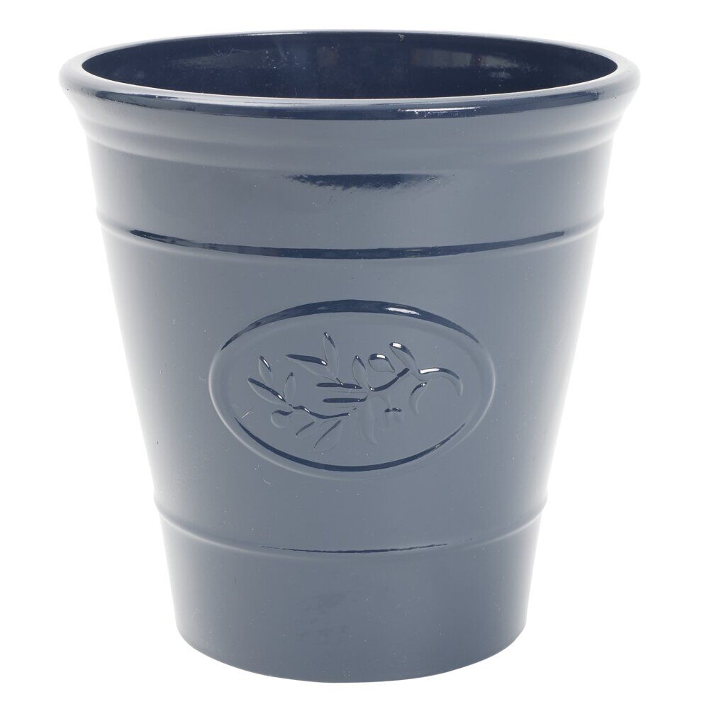 Cache pot provence plastique gris foncé Ø17xH17cm