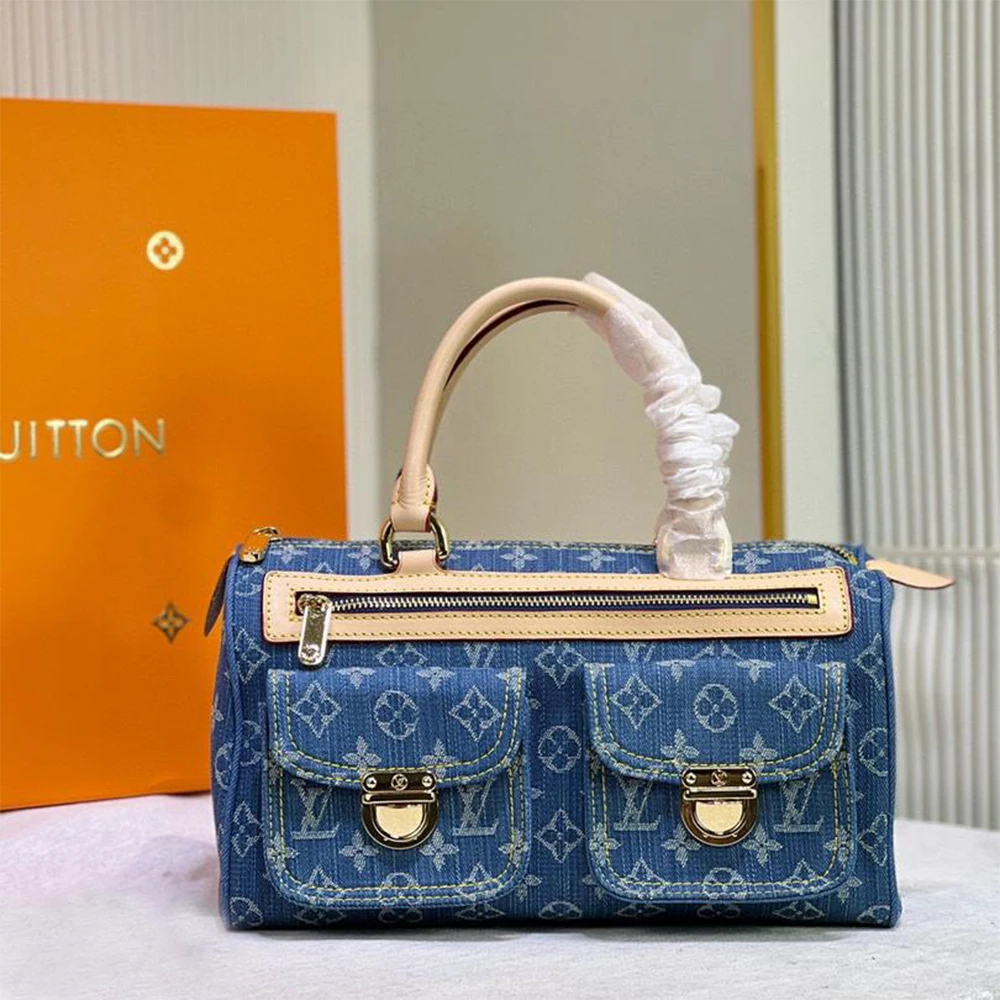 Louis Vuitton LV LV Monogram Neo Speedy Denim Shoulder Bag Handbag