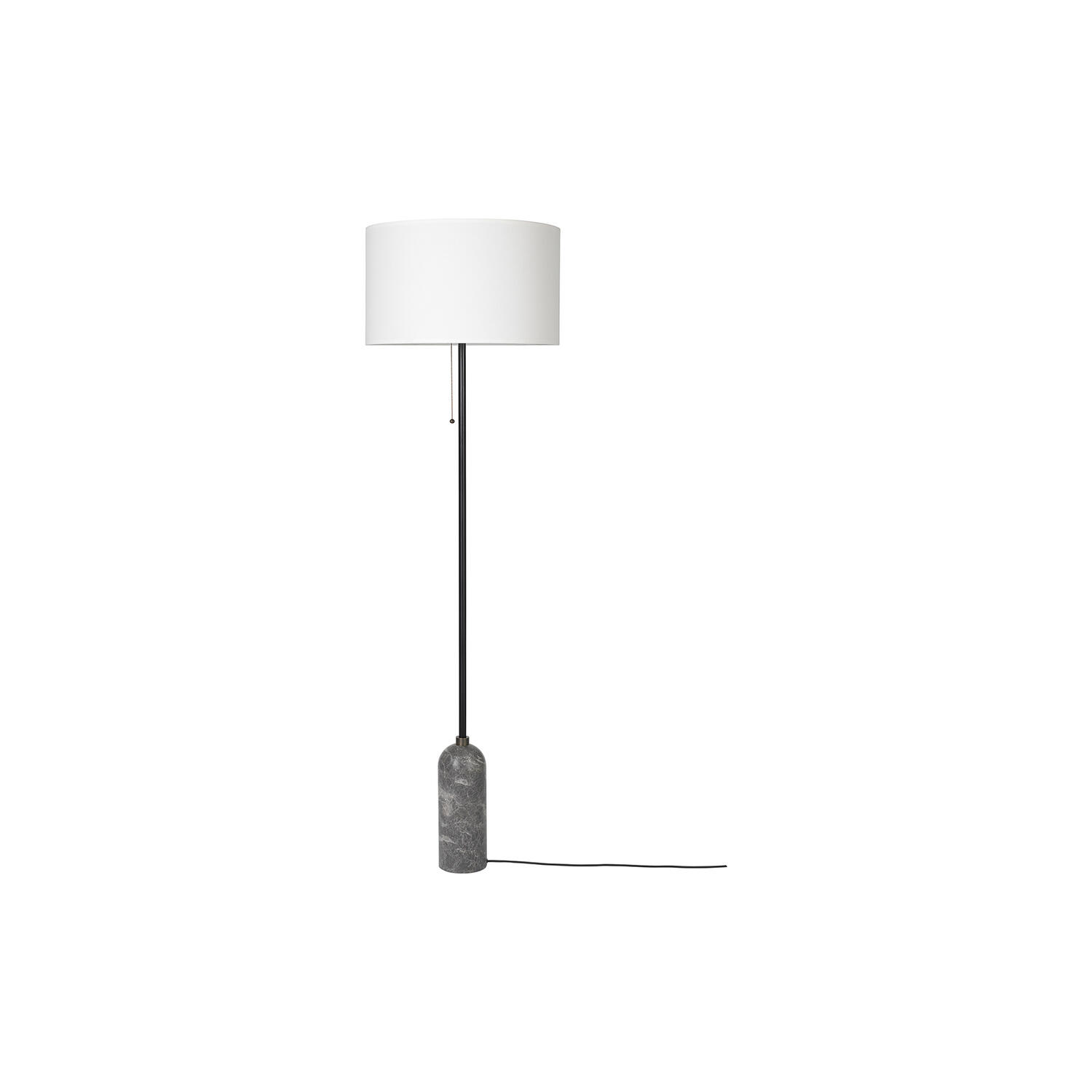 Gravity Floor Lamp, grey marble/white