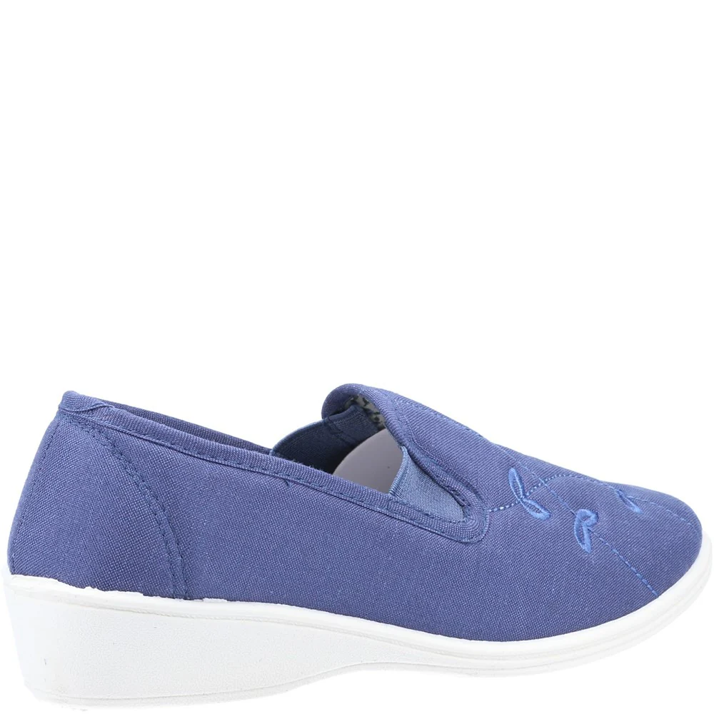 Mirak Bessie Twin Gusset Canvas Slip On Shoe