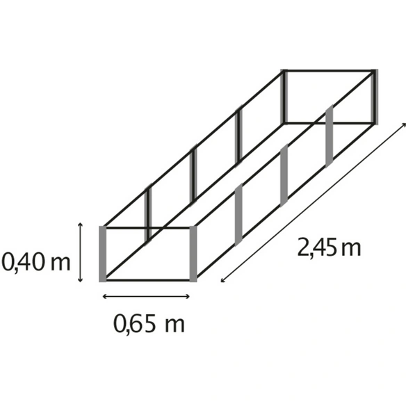 Hochbeet »Meta In Out 401 L«, BxHxL: 244,7 x 40,3 x 64,67 cm, Zincalume®