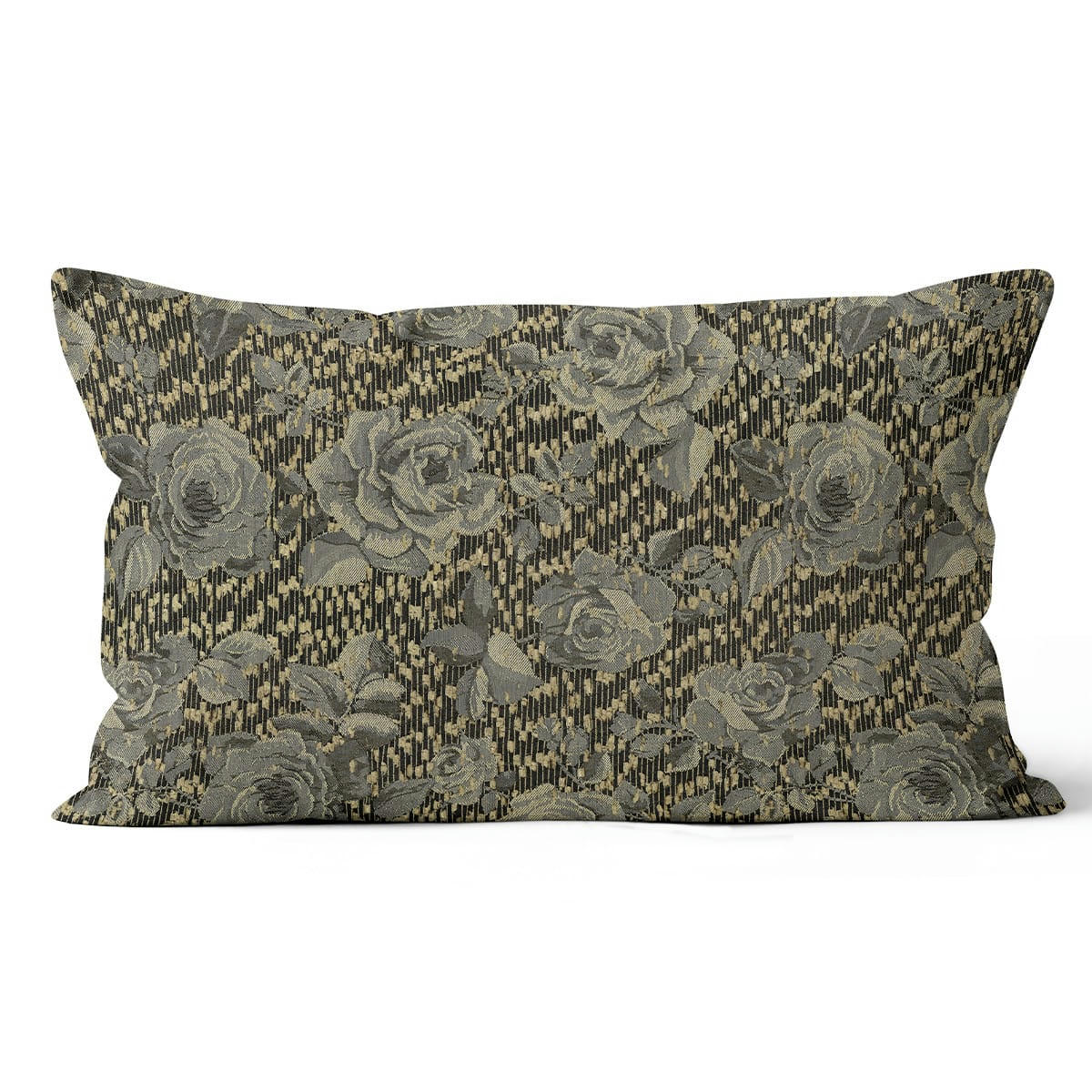 - Coussin vintage polyester vert 40x60cm