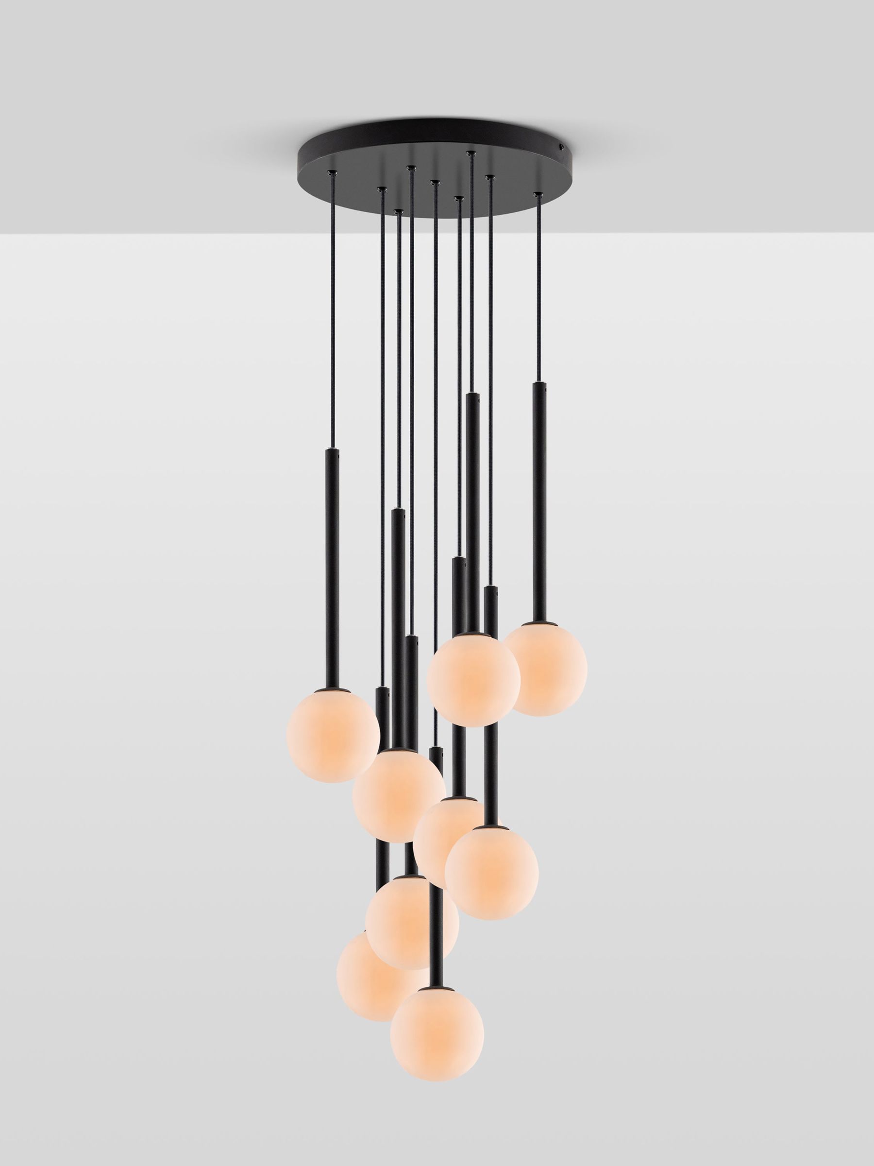Houseof. Charcoal Grey Opal Ball Cluster Light