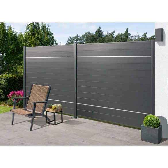 Steckzaunsystem »Turino«, BxH: 179 x 90 cm, 6er-Set, Aluminium, anthrazit