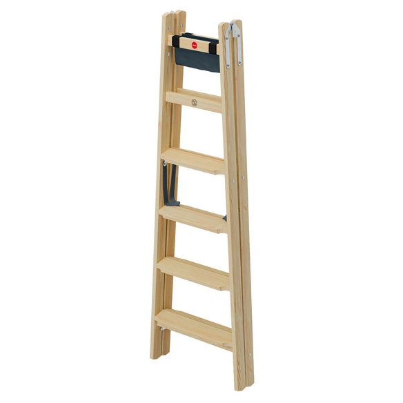 Leiter »H77«, 2 x 6 Stufen, max. Tragfähigkeit 150 kg, Kiefer