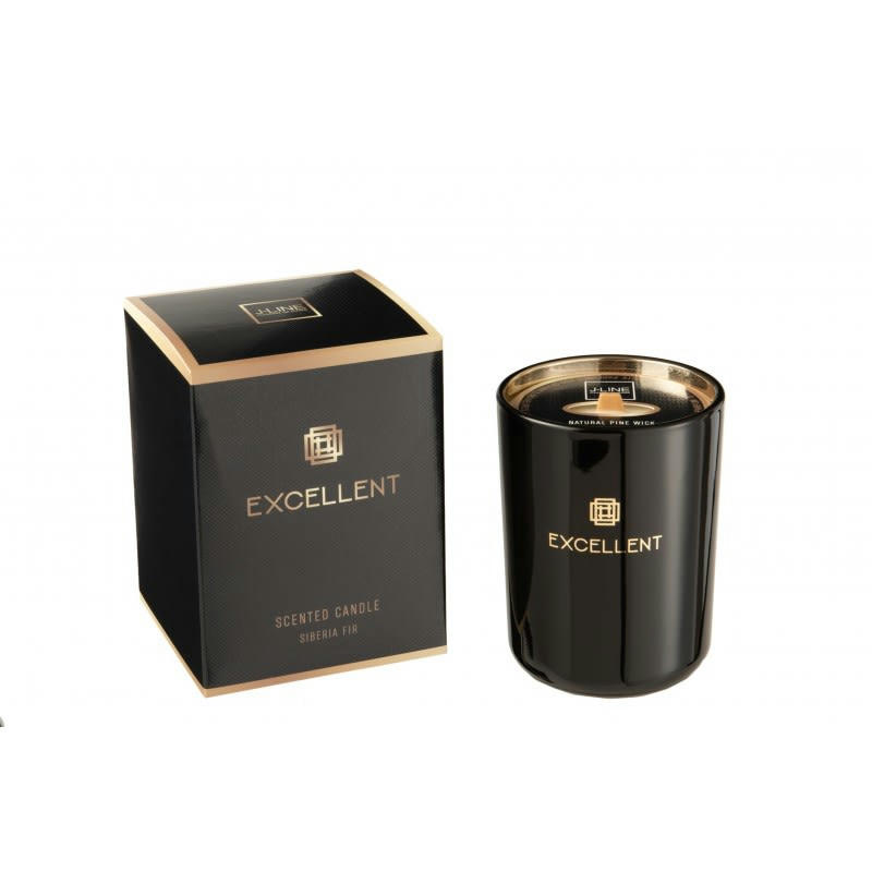 EXCELLENT - Bougie parfumée Siberia Fir noire 80h