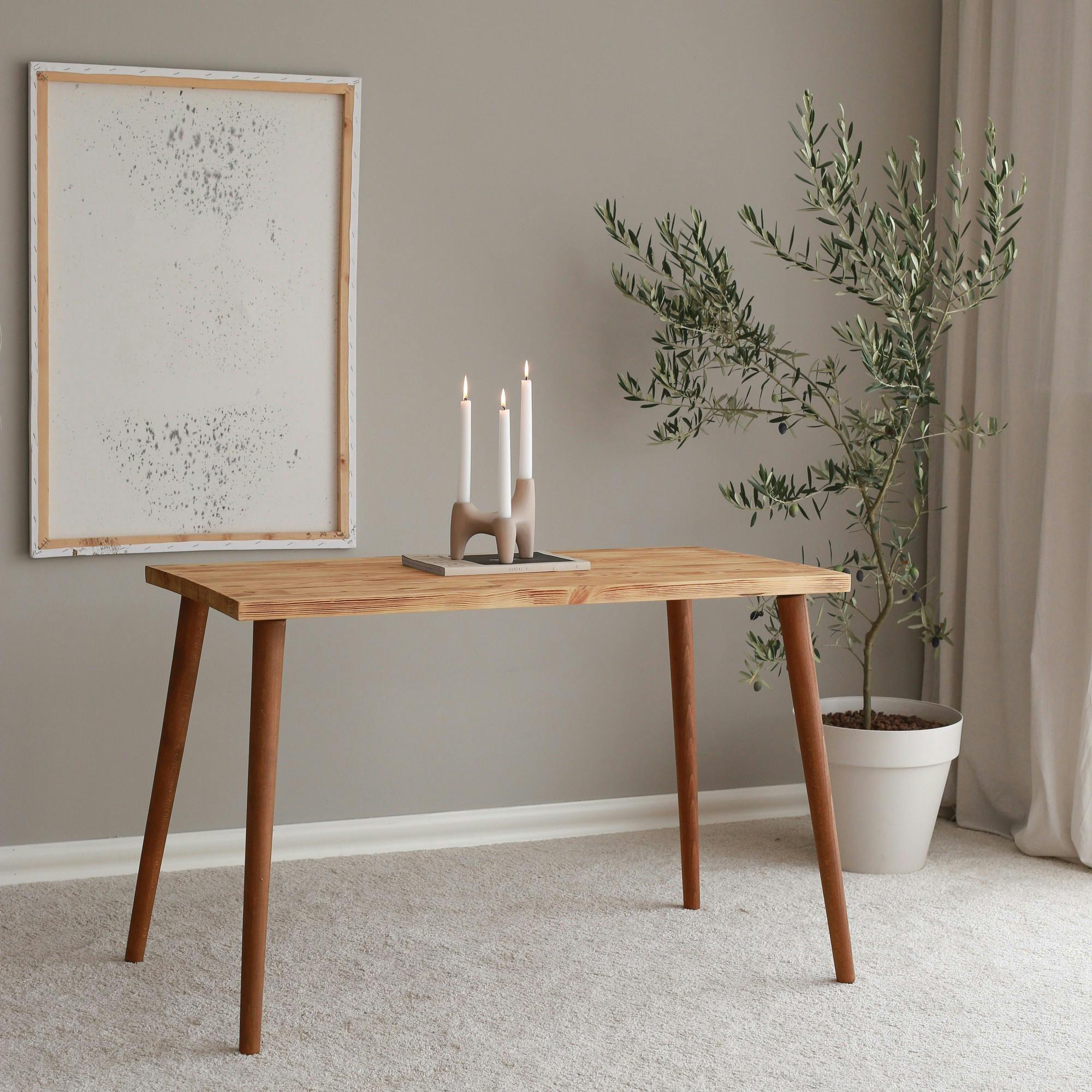 Petit bureau en bois clair - style moderne SITIA