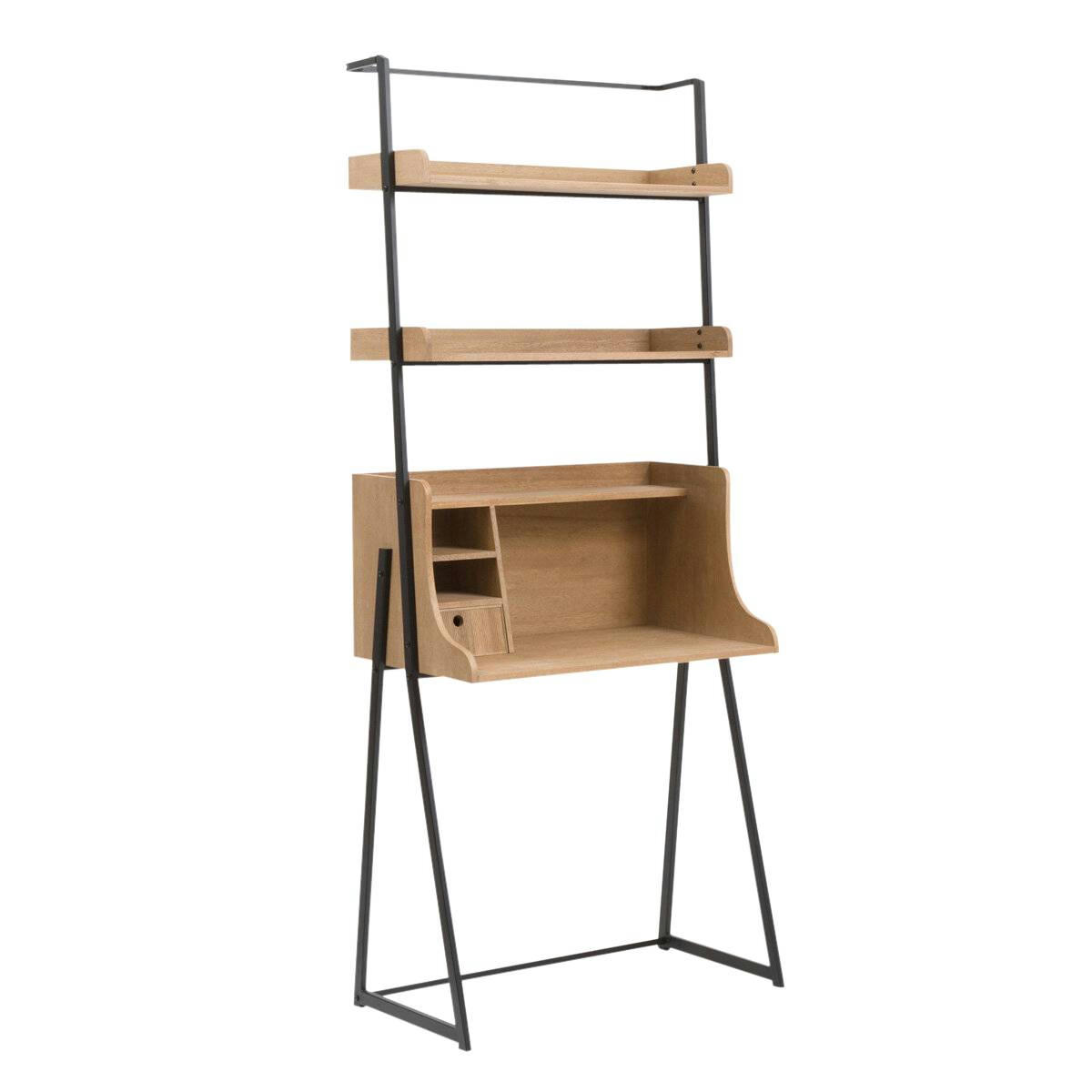 ORTENSE - Table bureau en métal marron 82 cm