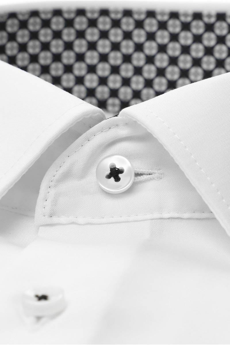 ETERNA Slim Fit Dynamic Cotton Hemd weiss, Einfarbig