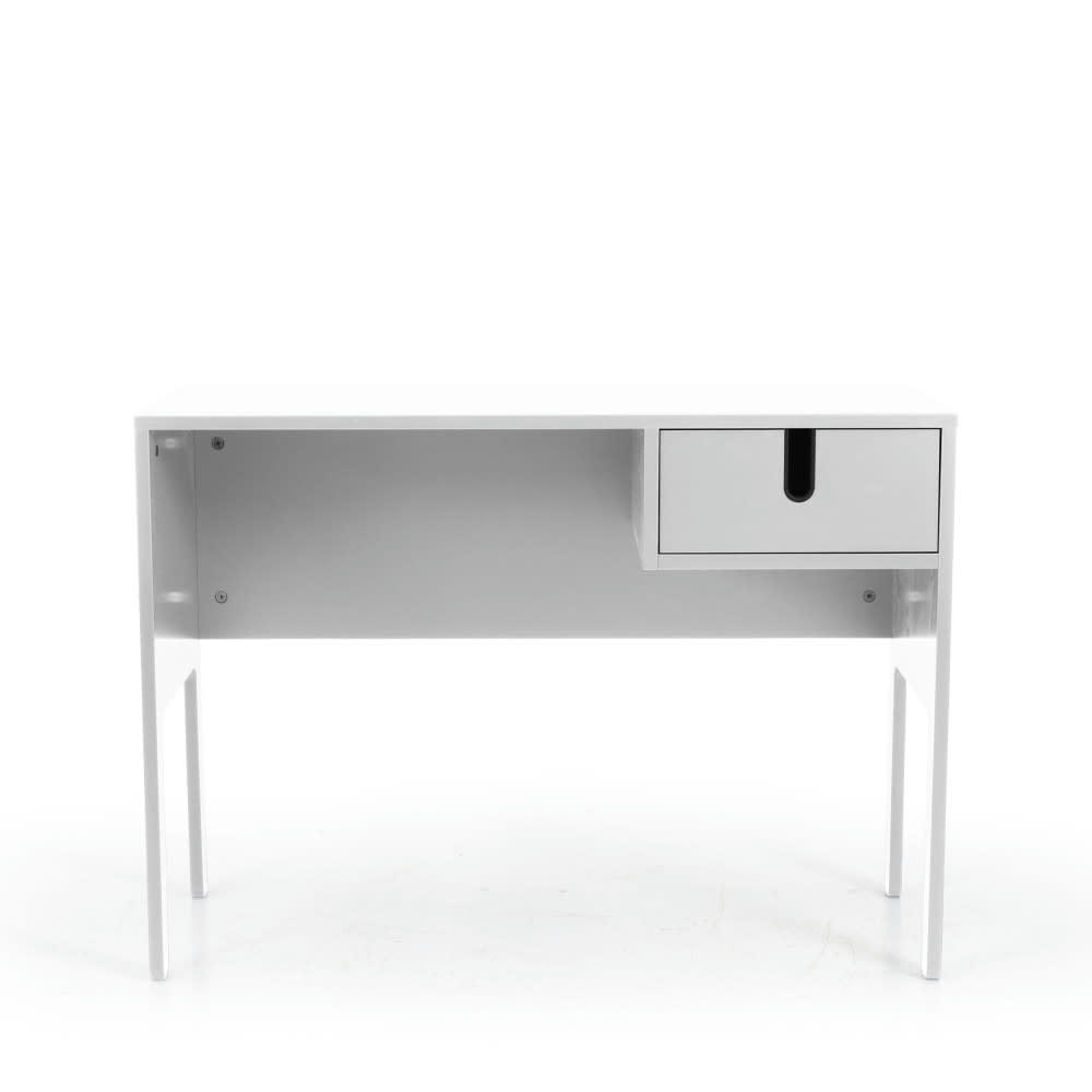 UNO - Bureau en bois 1 tiroir L105cm blanc