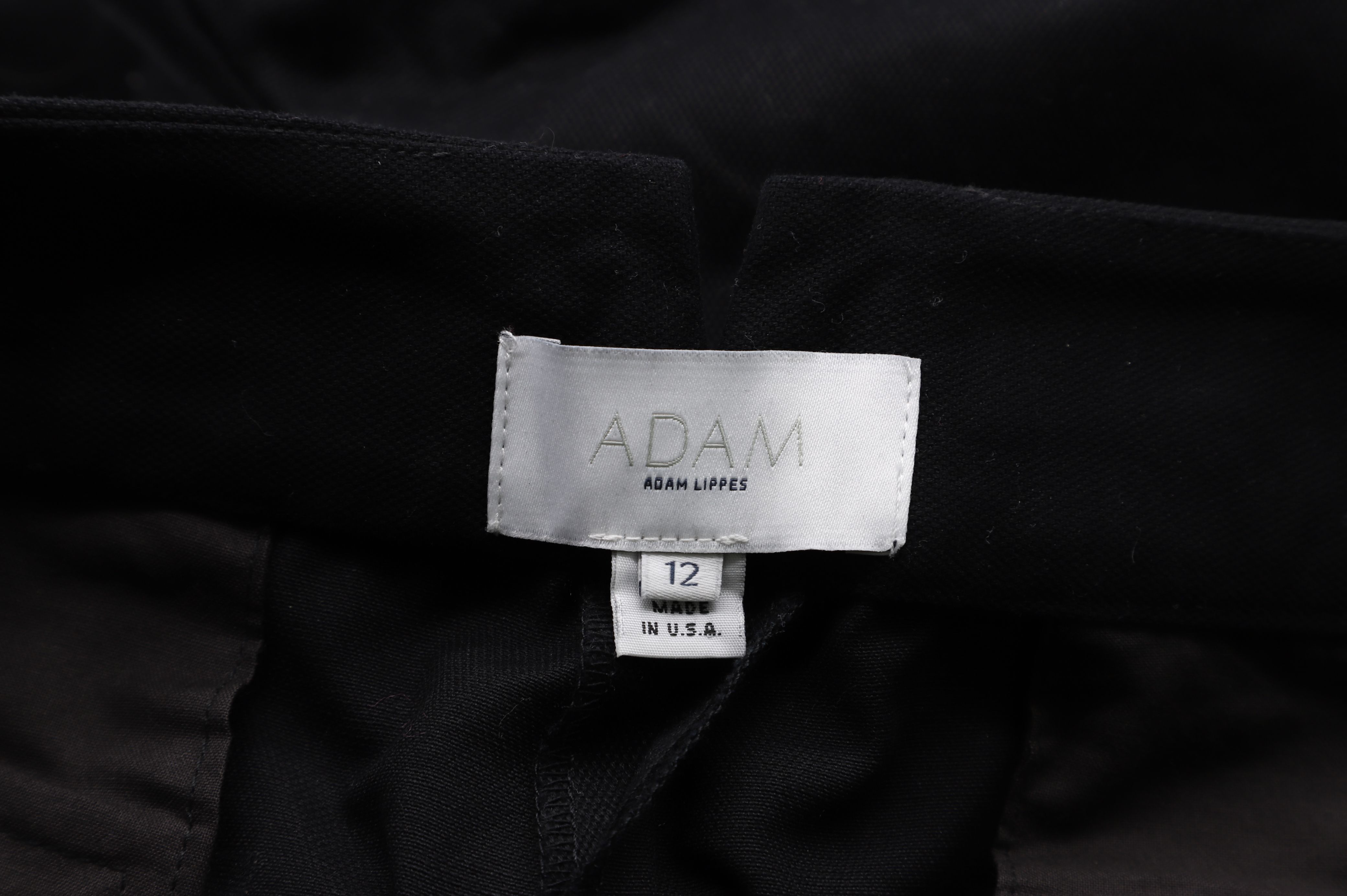 Adam Lippes Preloved Tailored Pants in Black Cotton