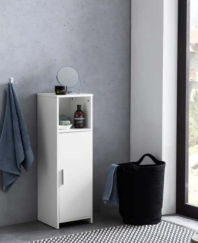 Badschrank Weiss