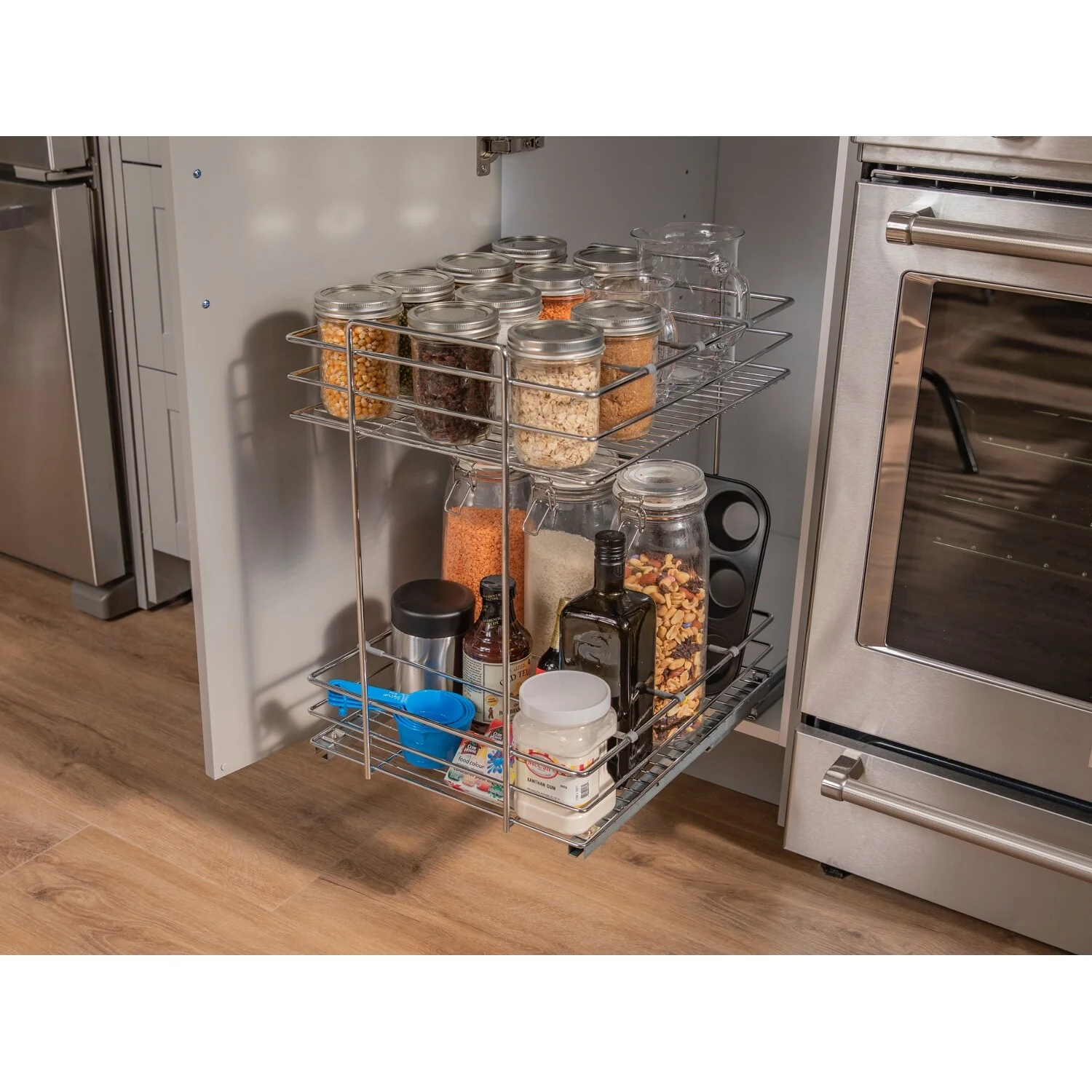 NewAge Products Pull-out Double Basket - Chrome