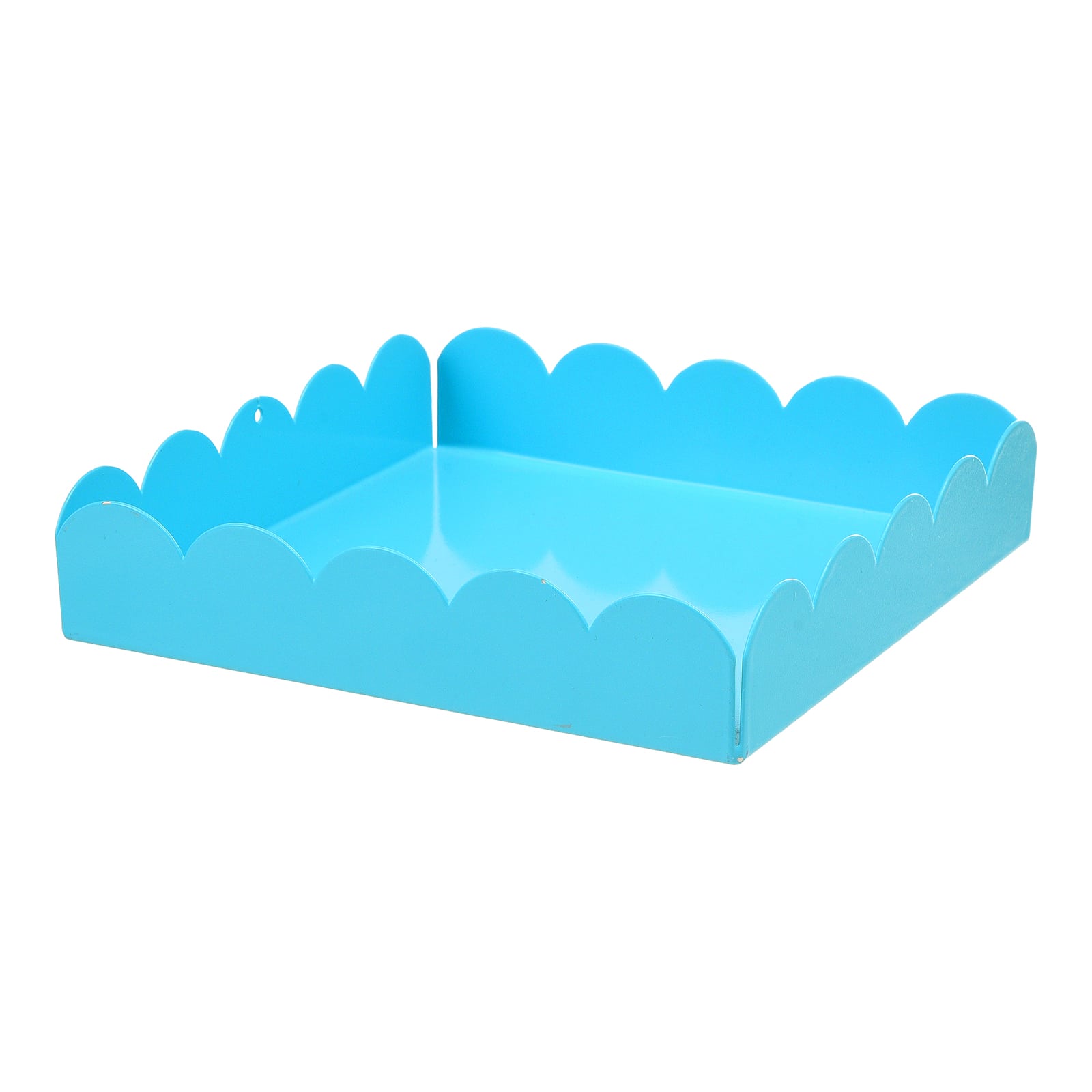 Deko-Tablett Wellenkante Blau,L 145 x B 145 x H 30 mm