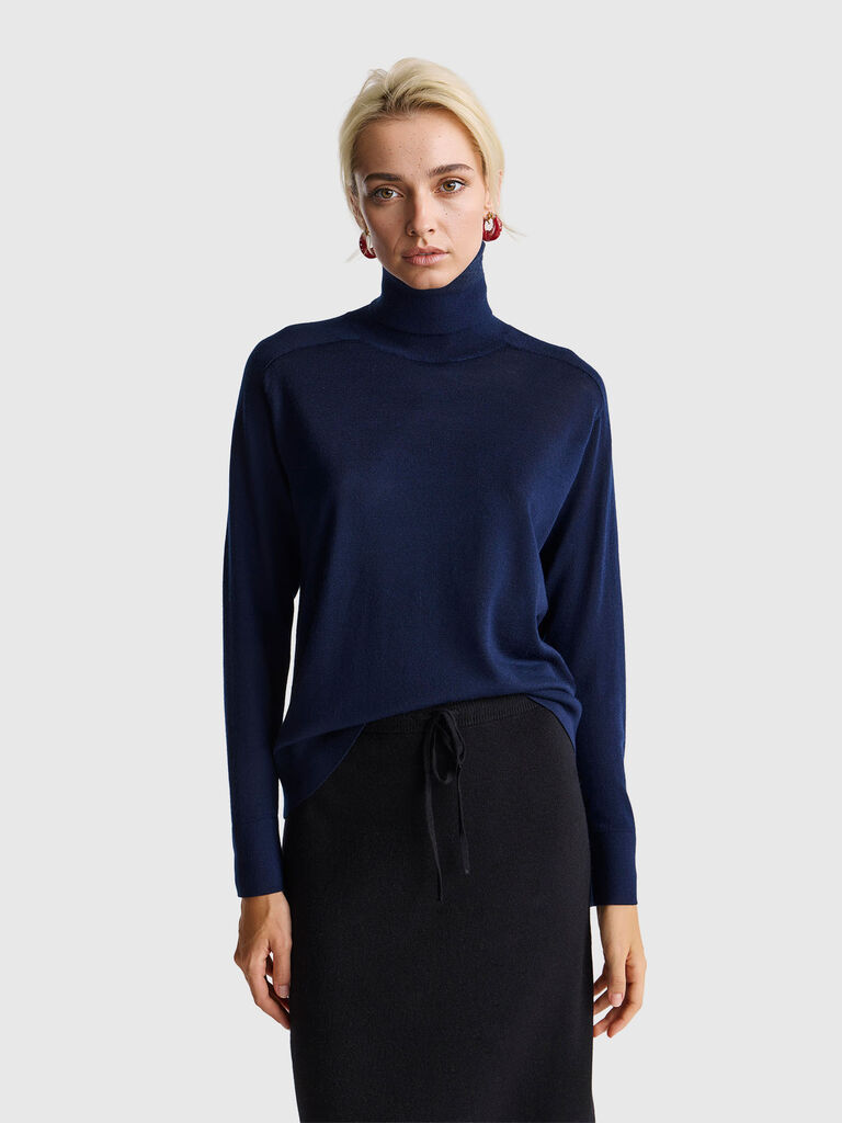 Turtleneck in pure Merino wool