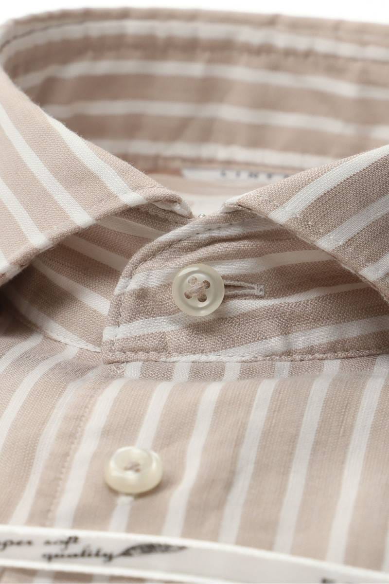 ETERNA 1863 Modern Fit Leinenhemd beige, Gestreift