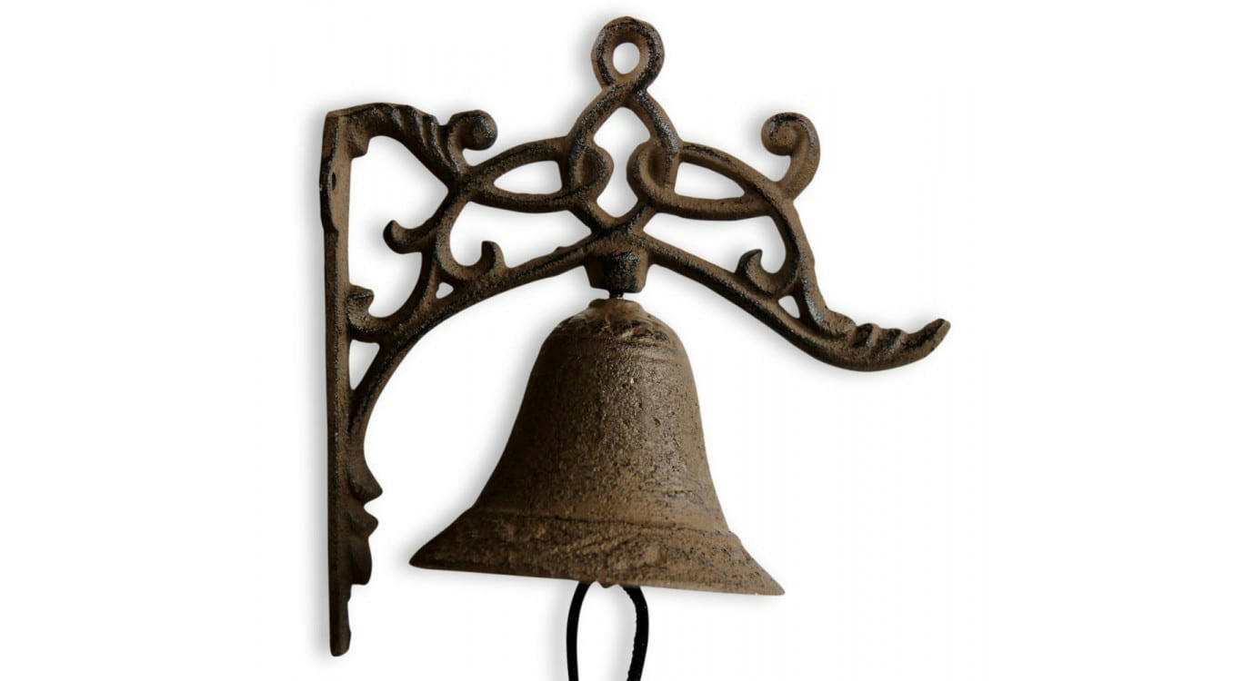 - Cloche Fonte Marron 17x10.5x17.5cm