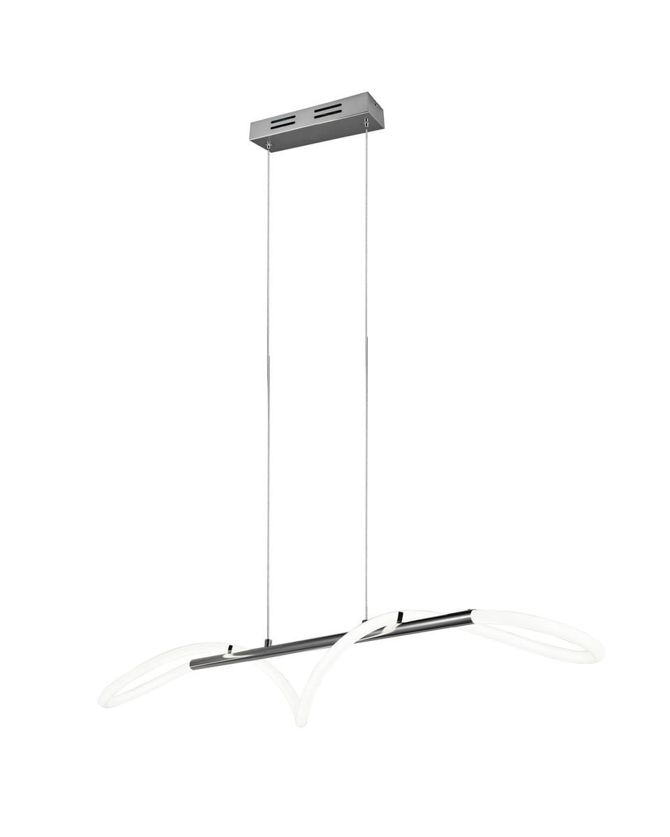 Lampa wisząca ARGOS srebrno-biała LED 1x28W Neutralna biel 3500lm RL