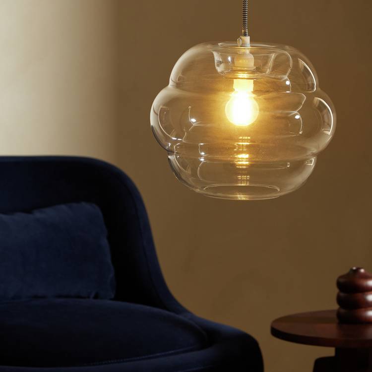Habitat Clear Glass Honeycomb Easy Fit Lampshade - 25cm
