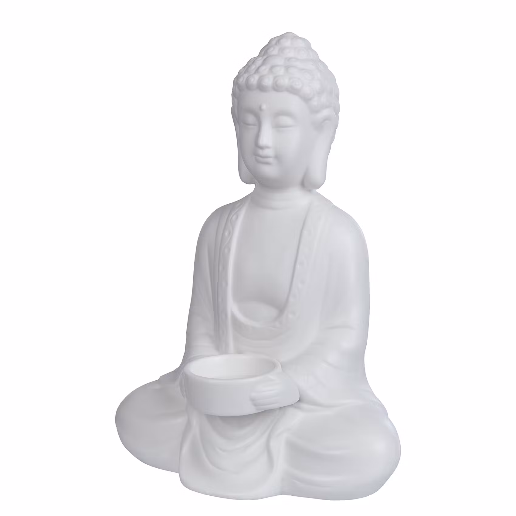 BUDDHA Deko-Statue mit Kerzenhalter