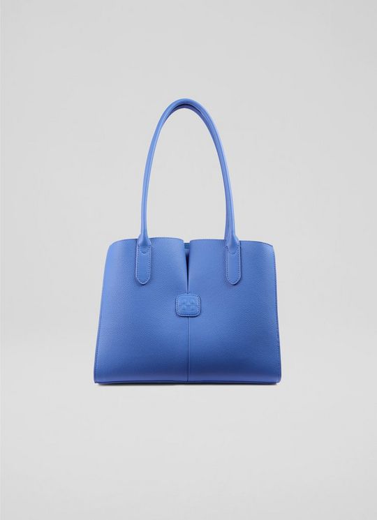 Jemma Blue Leather Tote