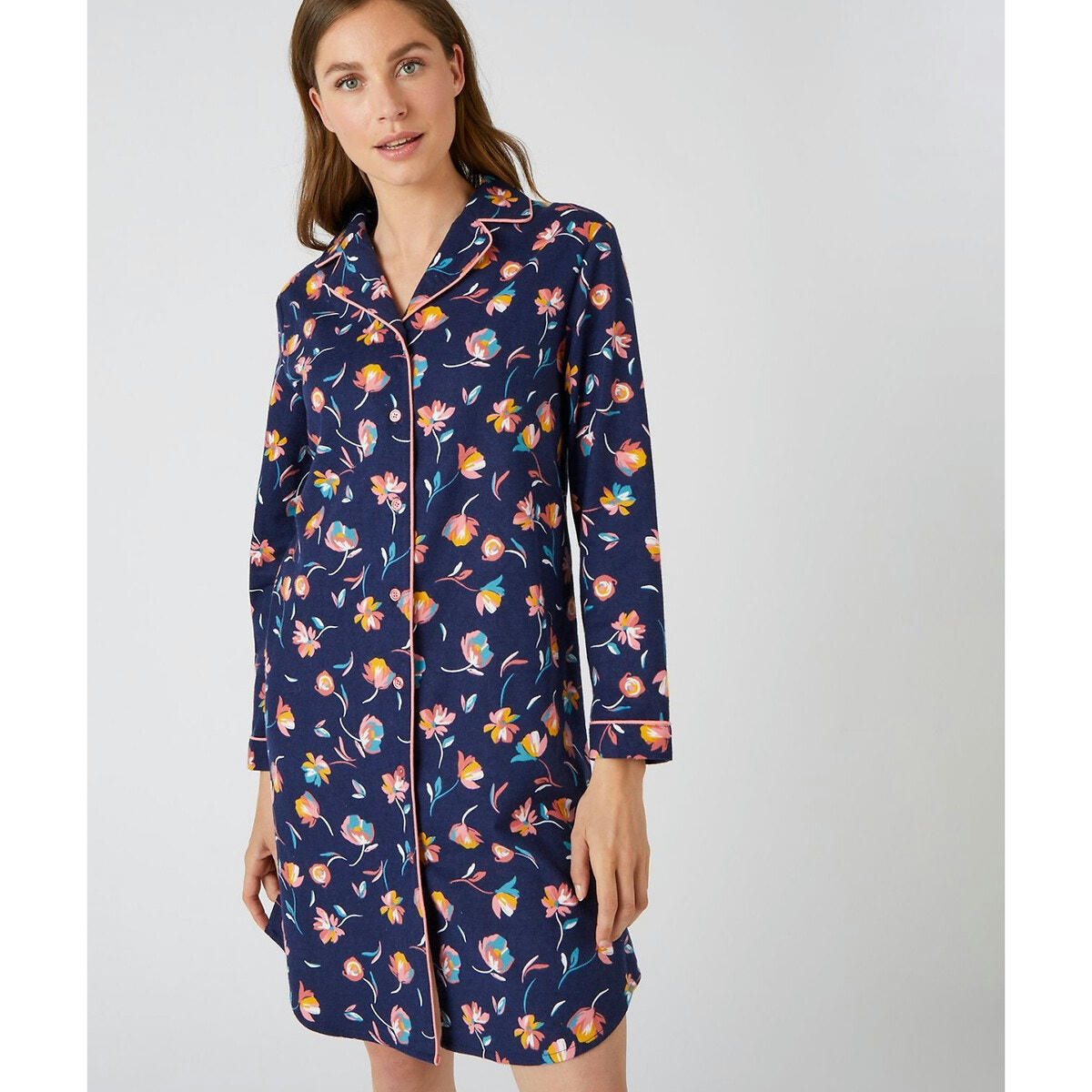 Liquette flanelle en coton manches longues