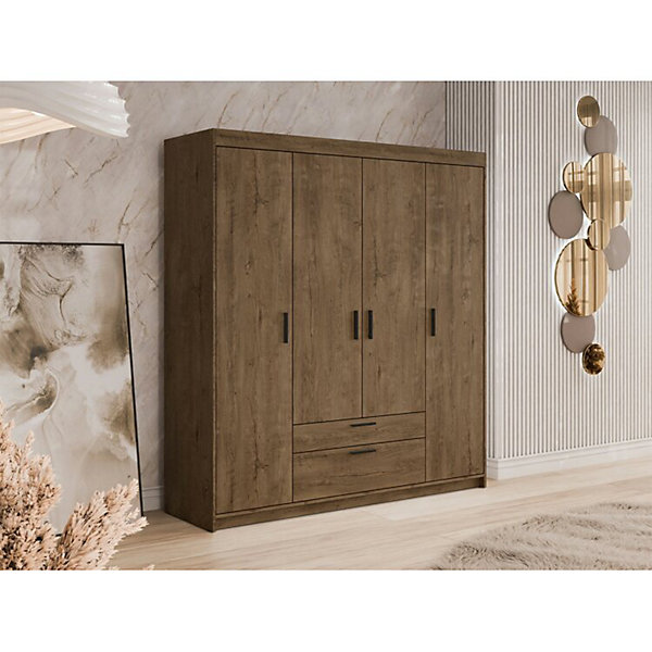 Armoire Novduni 107, Nombre d'étagères: 5, 191x176x53cm