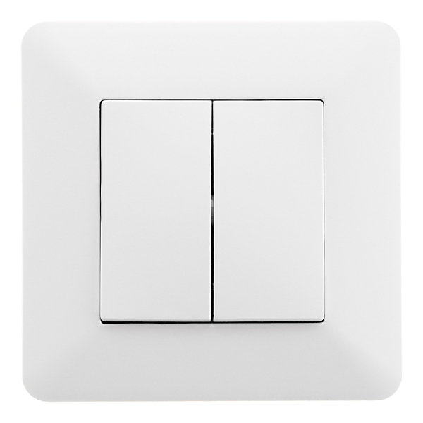 Interrupteur va et vient double Artezo - Blanc - Zenitech