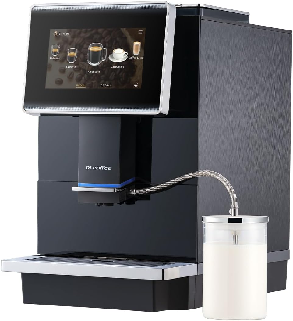 C11L Fully Automatic Espresso Machine – 15 Hot & Cold Coffees, Auto Clean Latte Go Coffee Maker, Silent Brew, Quick Start, Ceramic Grinder （Black）
