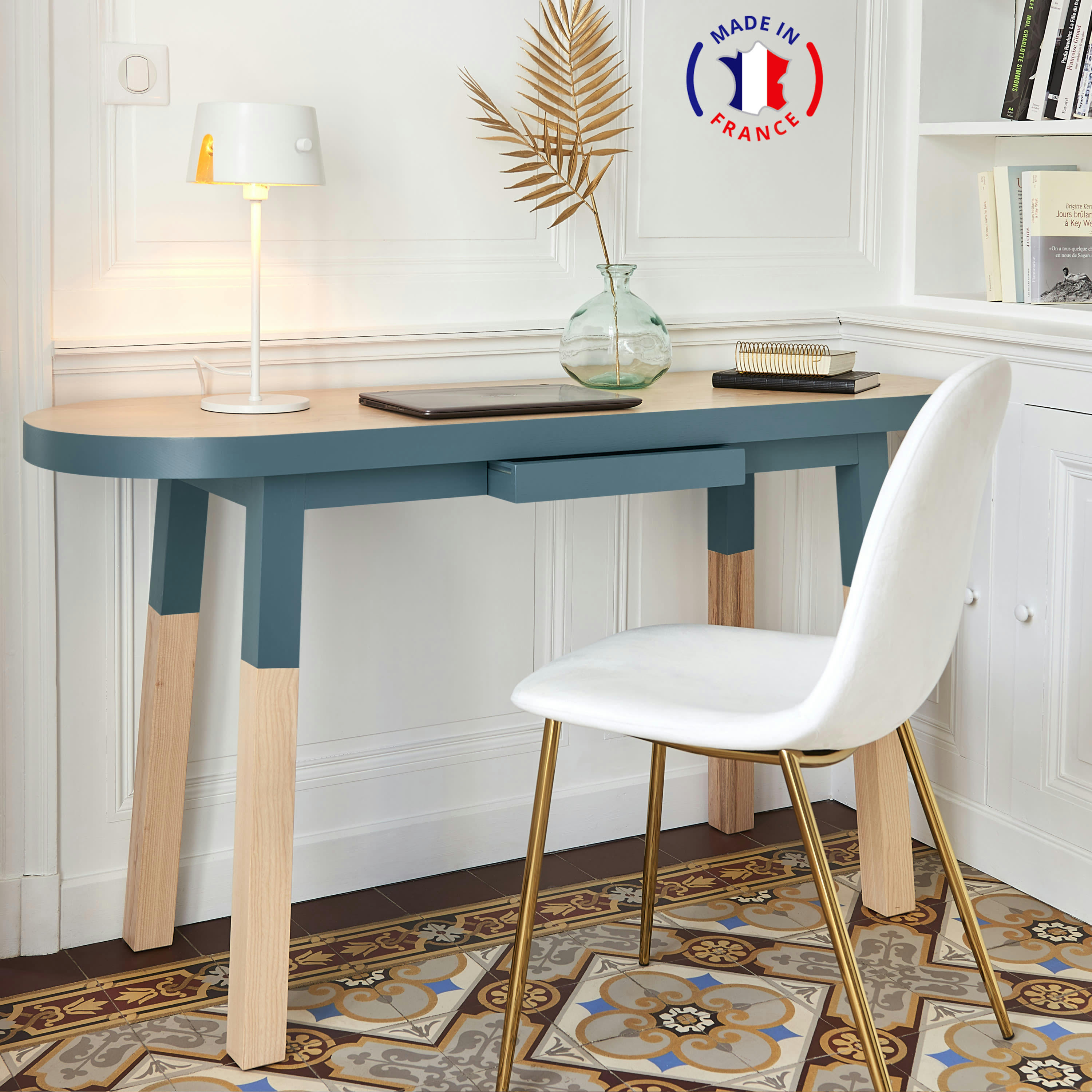 EGEE - Bureau Console 140 cm, 100% frêne massif