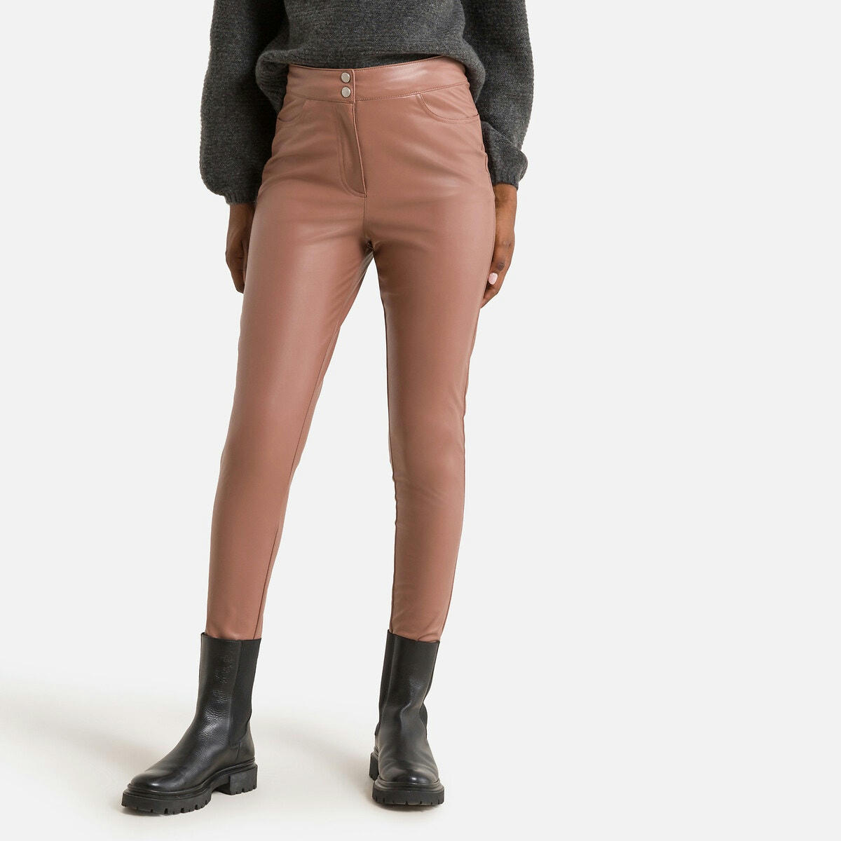 Pantalon skinny enduit