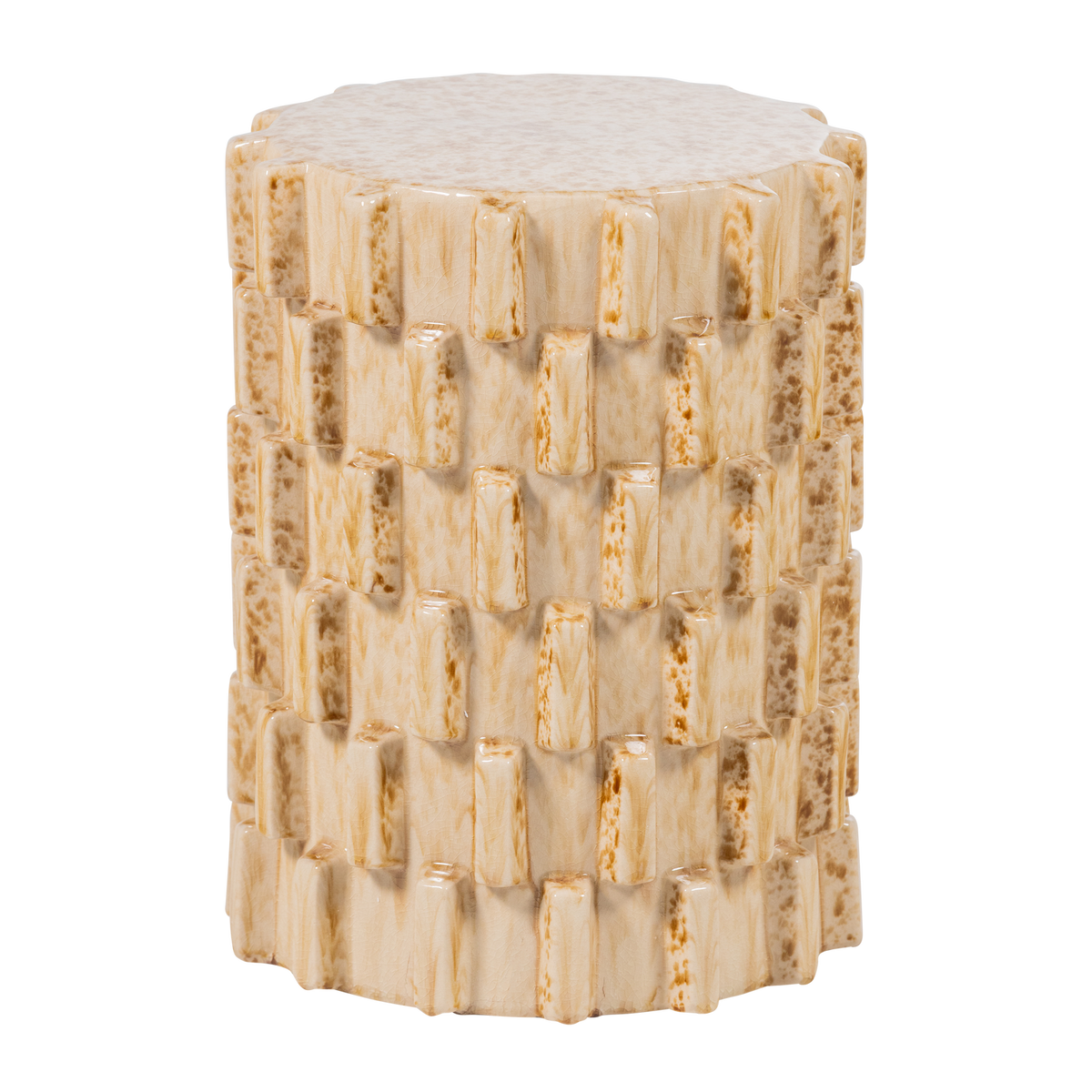 WOOOD decoratieve bijzettafel Ø 35 cm Axu - Keramiek - Zand - 45x35x35
