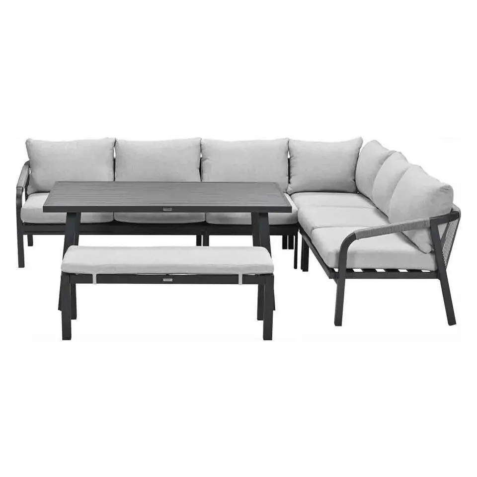 Garden Impressions Tarera lounge dining set 6-delig - donker grijs