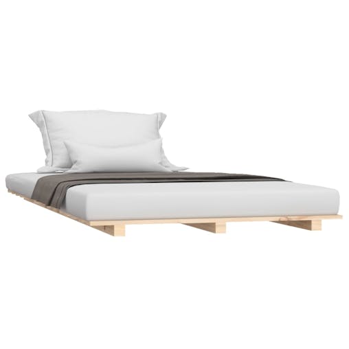 NNEVL Bed Frame 92x187 cm Single Solid Wood Pine