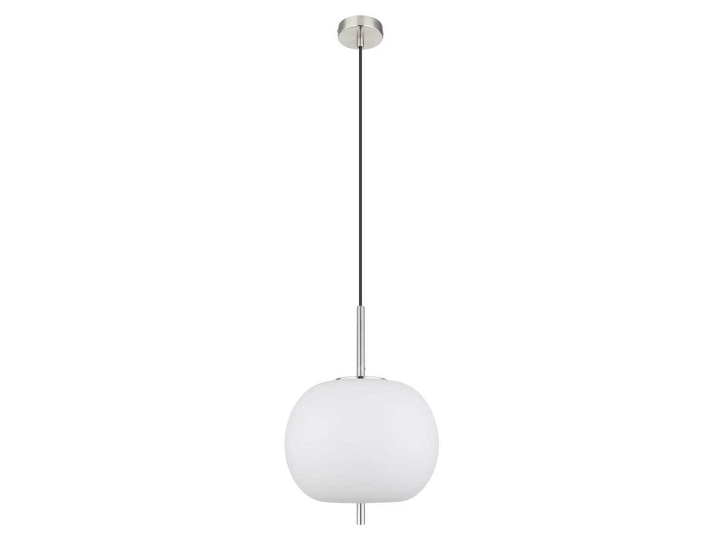 Lampa wisząca Blacky I metalowo-szklana srebrna