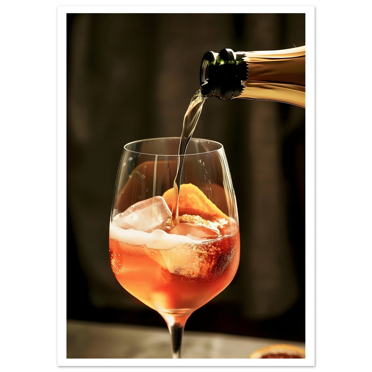 Artfulprints Poster Aperol Spritz - Lifestyle  - 50x70 cm - Oranje