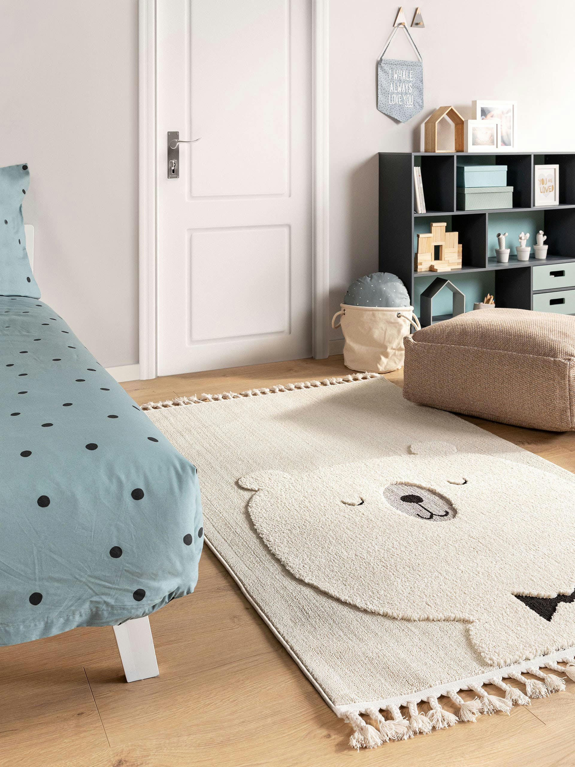 MOMO - Tapis enfant crème 90x130