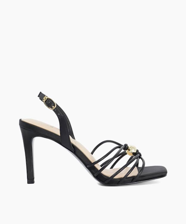 Mikonos Black - Strappy High Heel Sandals