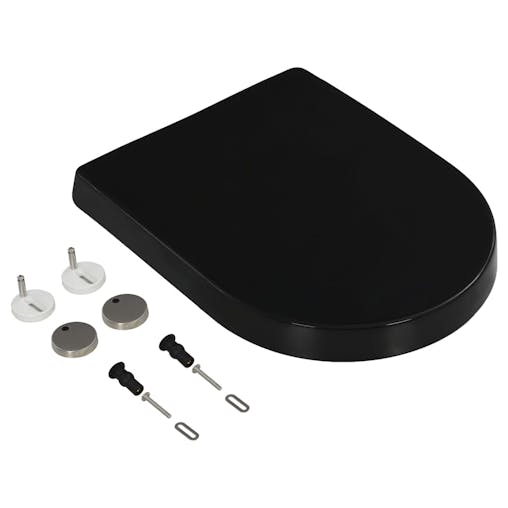 NNEVL Soft-close Toilet Seat with Quick-release Design Black