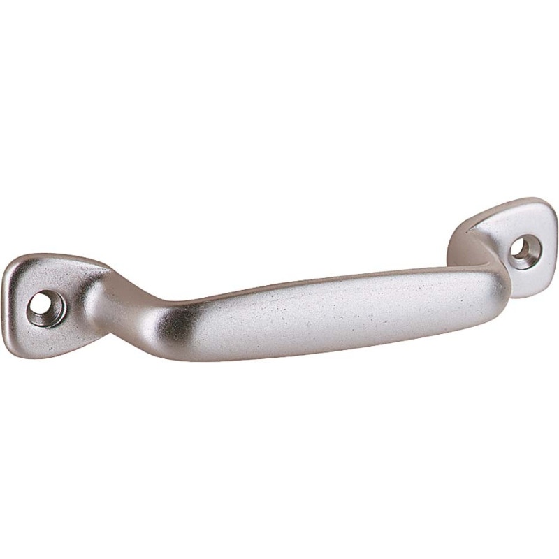 Poignée argentée en aluminium 160 mm LINEA BERTOMANI