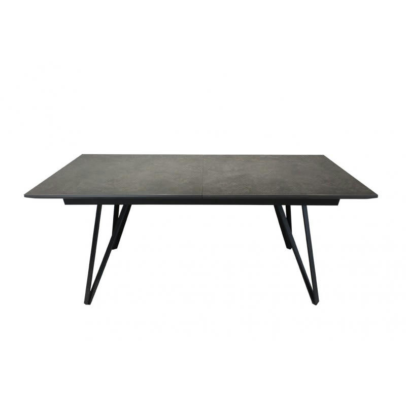 ONYX - Table extensible 180 à 230 cm gris anthracite en céramique