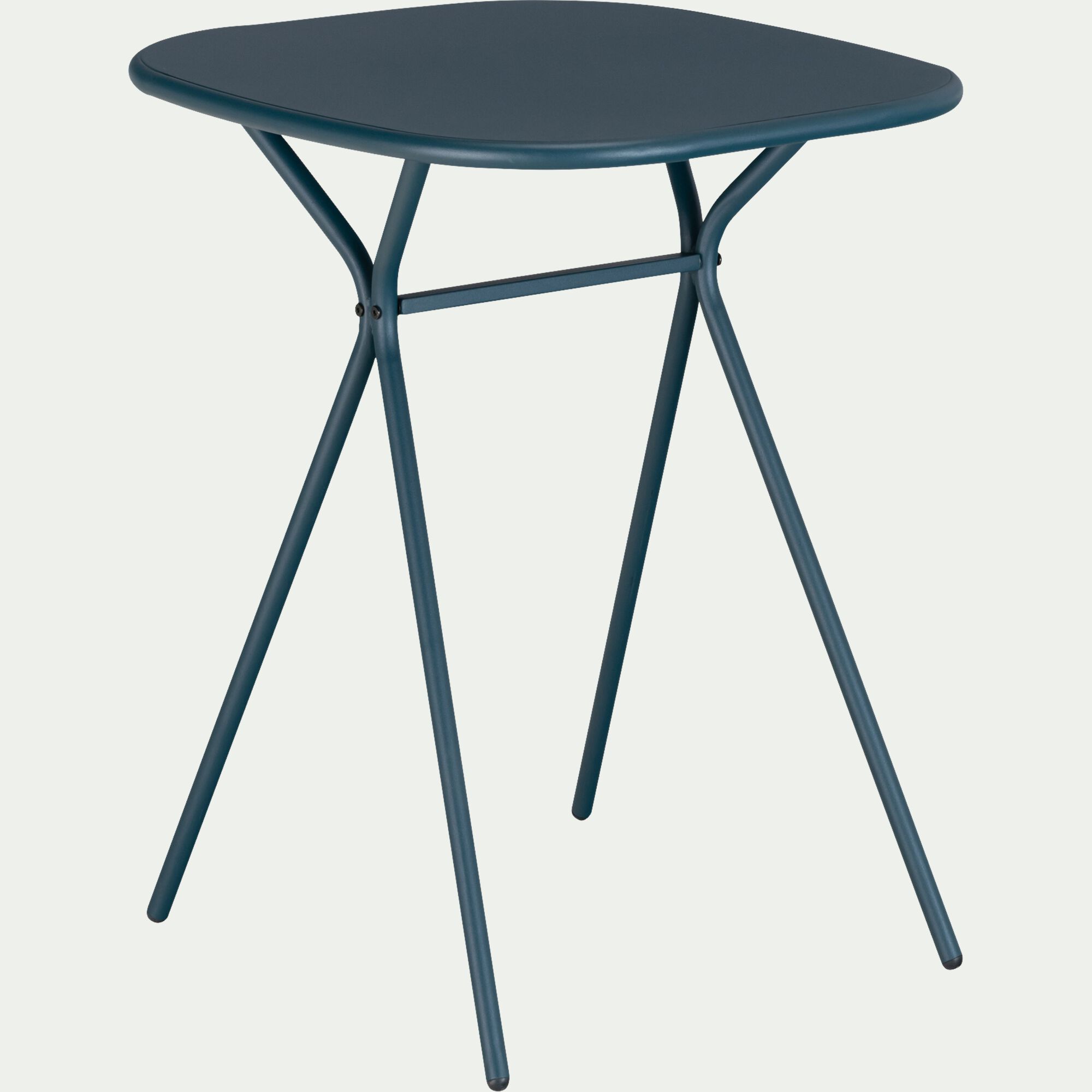 RICARDO - Table de repas jardin rectangulaire en acier - bleu figuerolles (2 places)